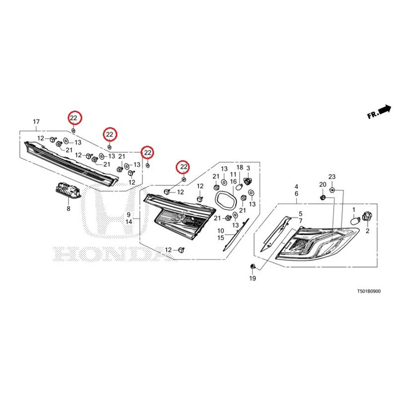 [NEW] JDM HONDA CIVIC FL4 2023 Tail Lights/License Lights GENUINE OEM - Image 23