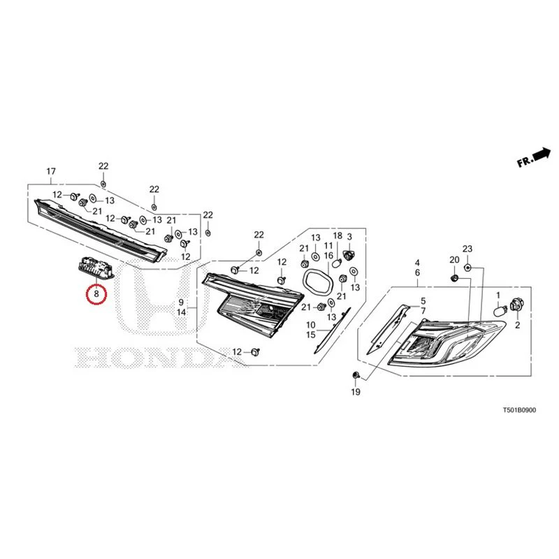 [NEW] JDM HONDA CIVIC FL4 2023 Tail Lights/License Lights GENUINE OEM - Image 9