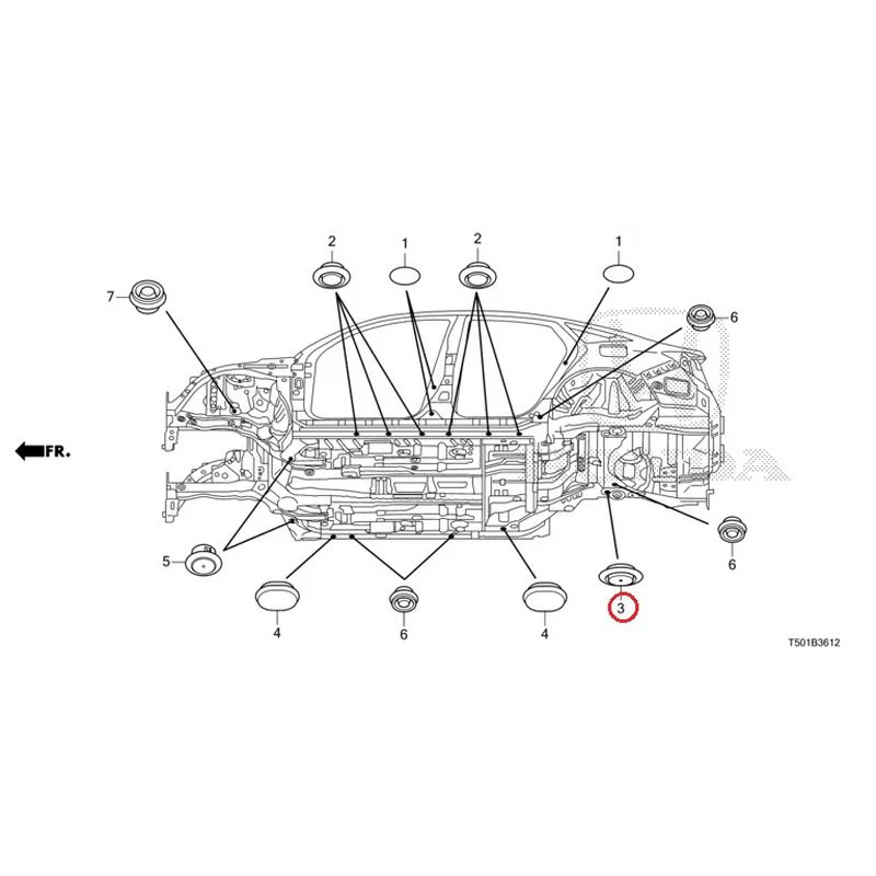 [NEW] JDM HONDA CIVIC FL4 2023 Grommet (Lower) GENUINE OEM - Image 4