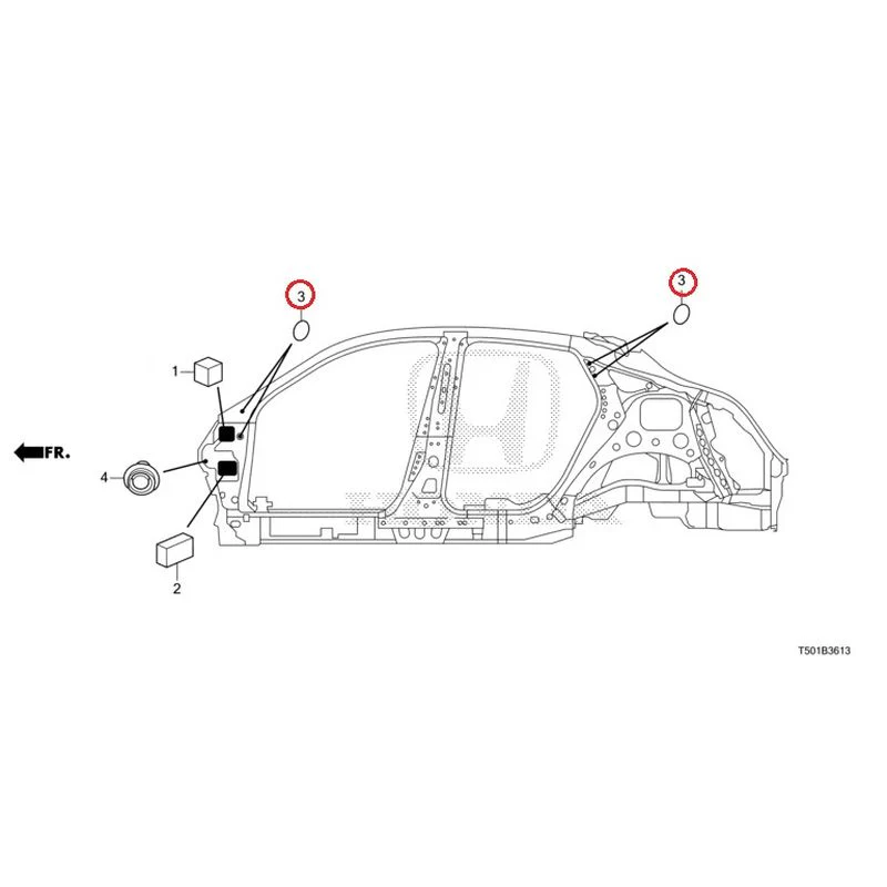 [NEW] JDM HONDA CIVIC FL4 2023 Grommets (Side) GENUINE OEM - Image 4