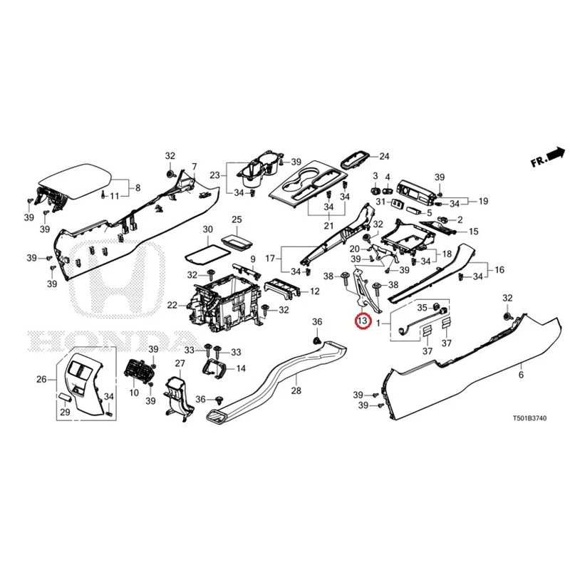 [NEW] JDM HONDA CIVIC FL4 2023 Console GENUINE OEM - Image 14