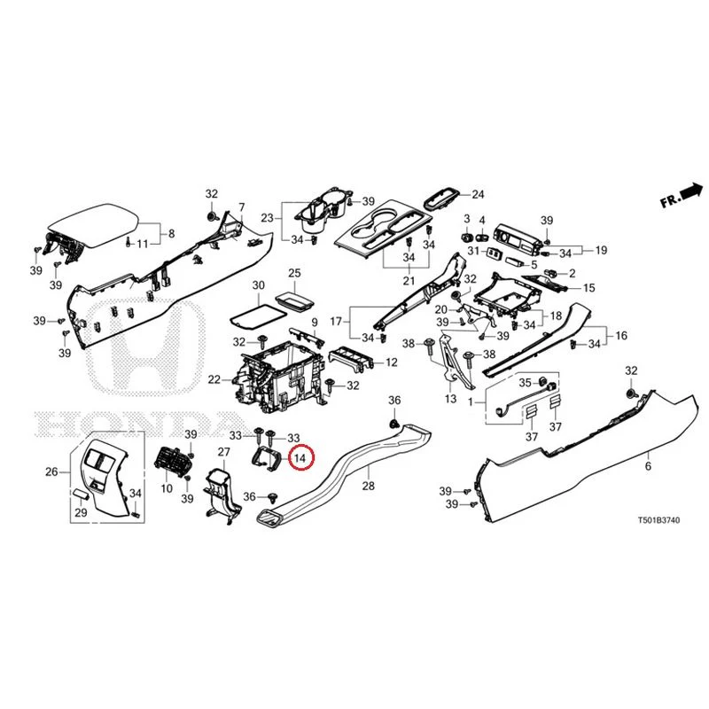 [NEW] JDM HONDA CIVIC FL4 2023 Console GENUINE OEM - Image 15