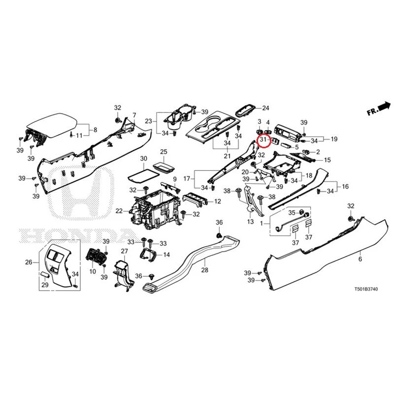 [NEW] JDM HONDA CIVIC FL4 2023 Console GENUINE OEM - Image 32