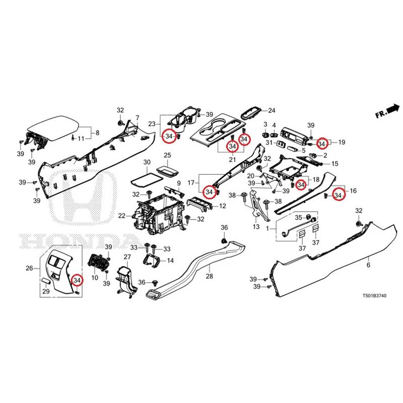 [NEW] JDM HONDA CIVIC FL4 2023 Console GENUINE OEM - Image 35