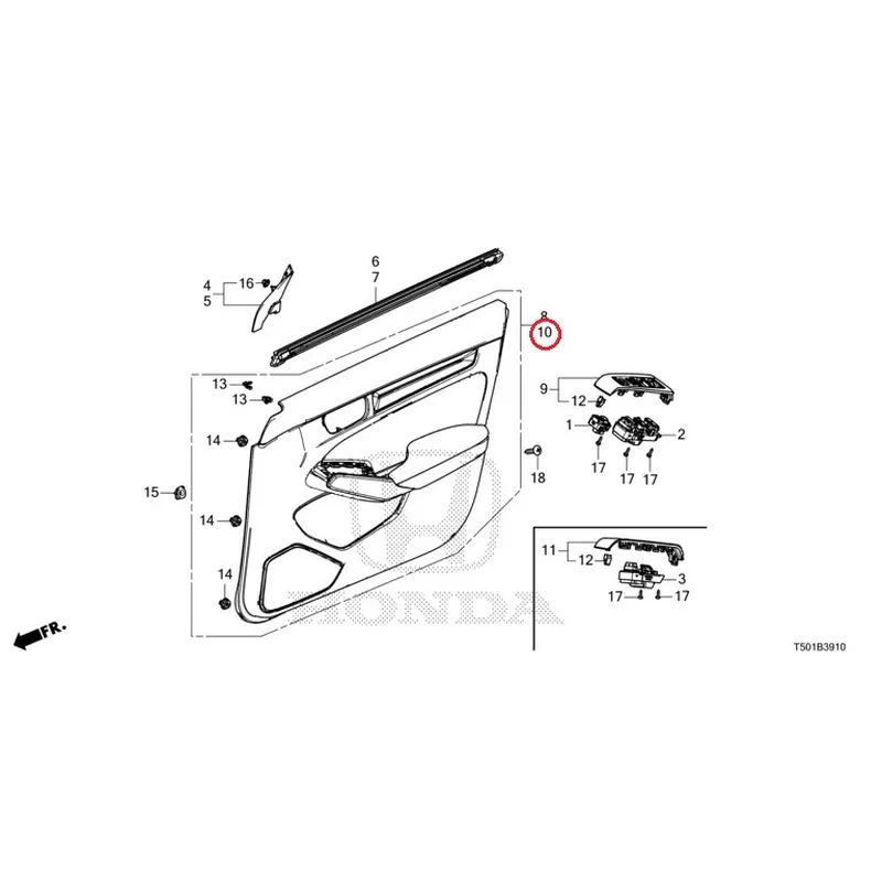 [NEW] JDM HONDA CIVIC FL4 2023 Front Door Lining GENUINE OEM - Image 11