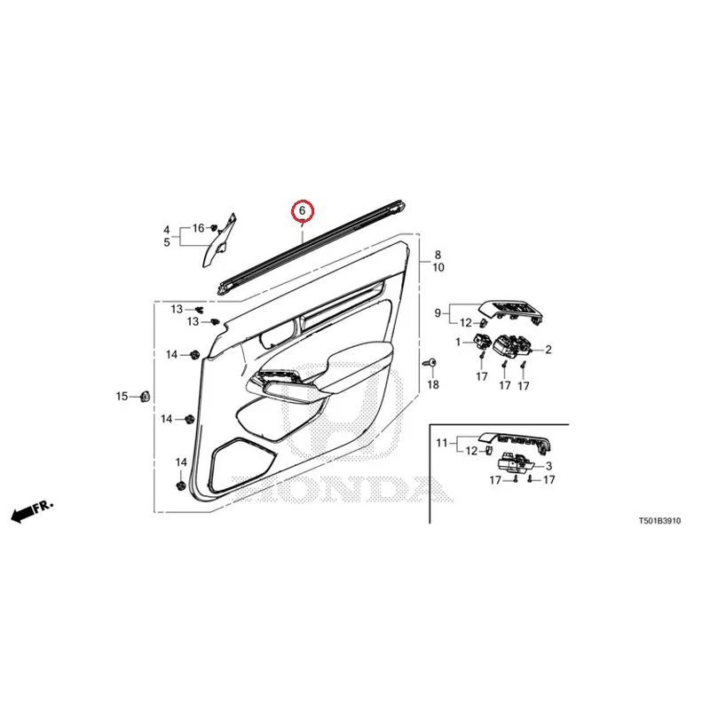 [NEW] JDM HONDA CIVIC FL4 2023 Front Door Lining GENUINE OEM - Image 7