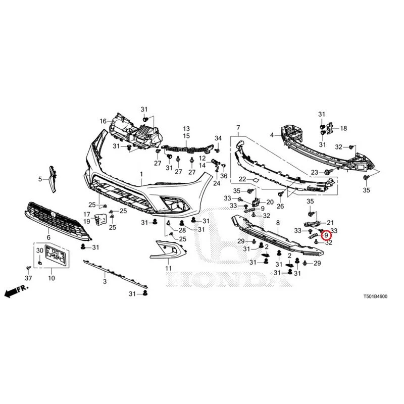 [NEW] JDM HONDA CIVIC FL4 2023 Front Bumper GENUINE OEM - Image 14