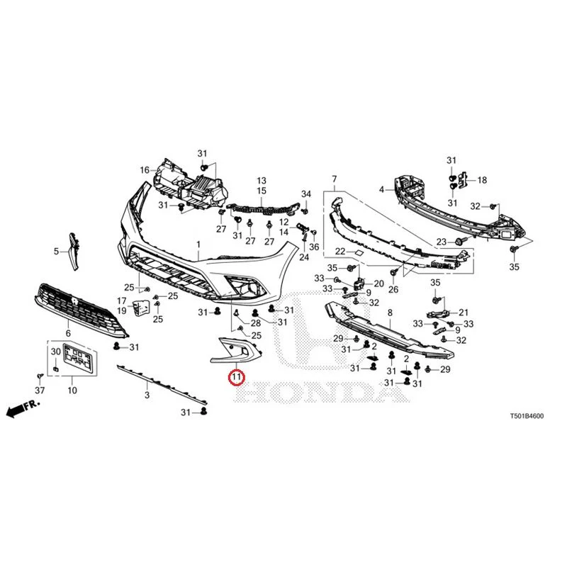 [NEW] JDM HONDA CIVIC FL4 2023 Front Bumper GENUINE OEM - Image 16