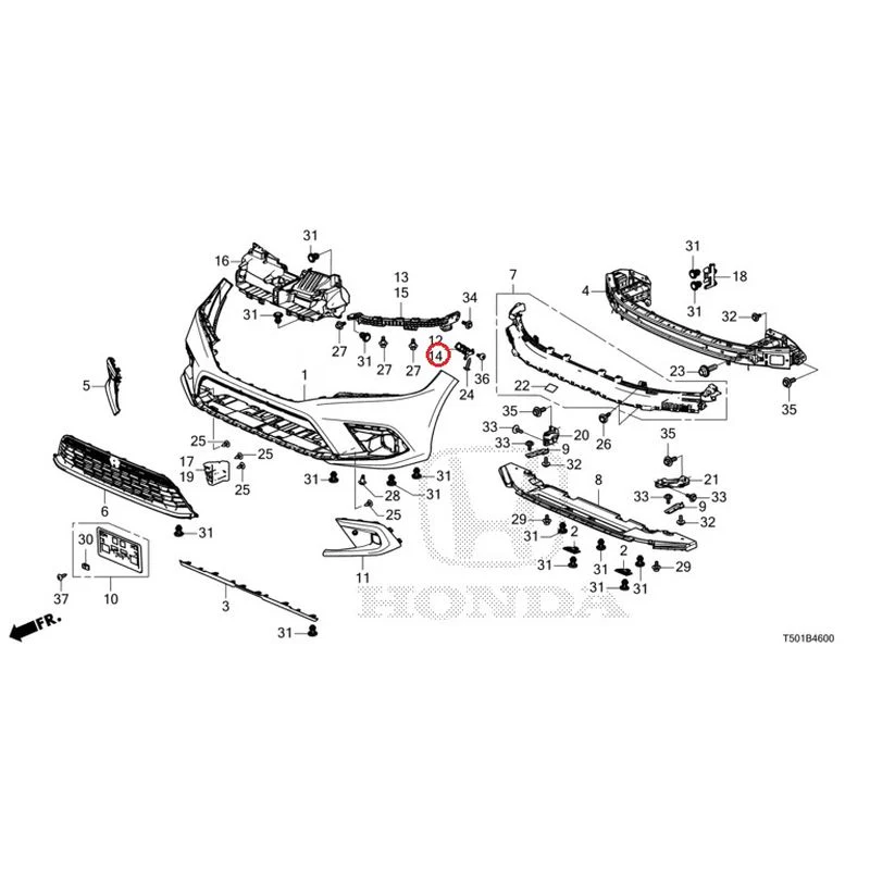 [NEW] JDM HONDA CIVIC FL4 2023 Front Bumper GENUINE OEM - Image 19