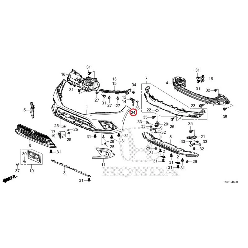 [NEW] JDM HONDA CIVIC FL4 2023 Front Bumper GENUINE OEM - Image 29