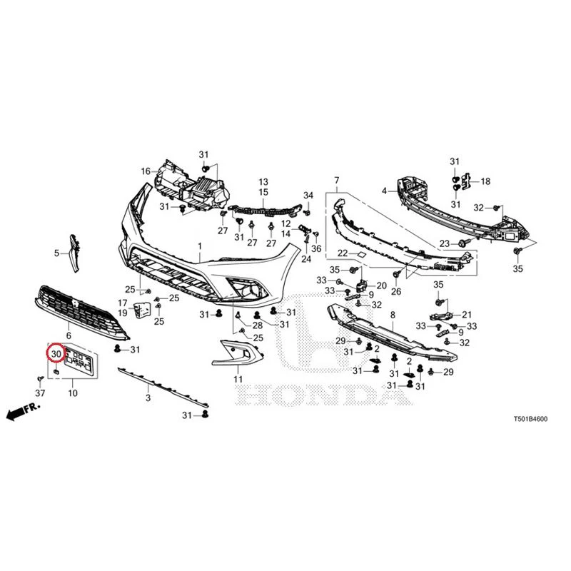 [NEW] JDM HONDA CIVIC FL4 2023 Front Bumper GENUINE OEM - Image 35