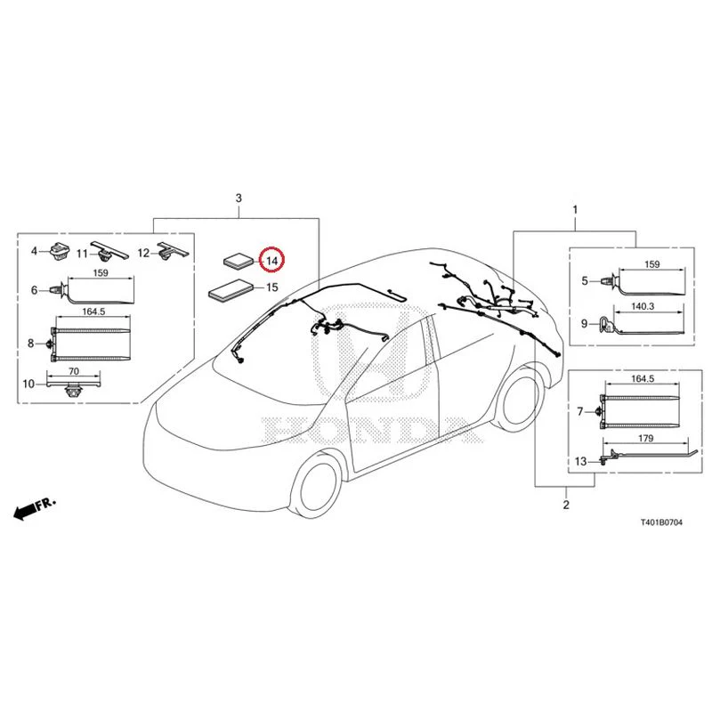 [NEW] JDM HONDA CIVIC FL5 2023 Wire Harnesses (5) GENUINE OEM - Image 15