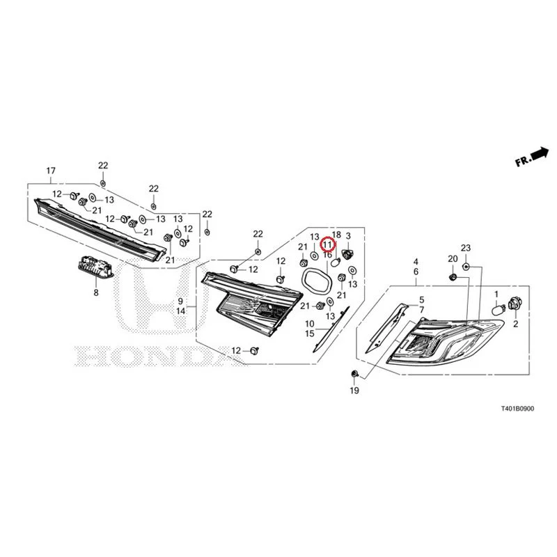 [NEW] JDM HONDA CIVIC FL5 2023 Tail Lights/License Lights GENUINE OEM - Image 12