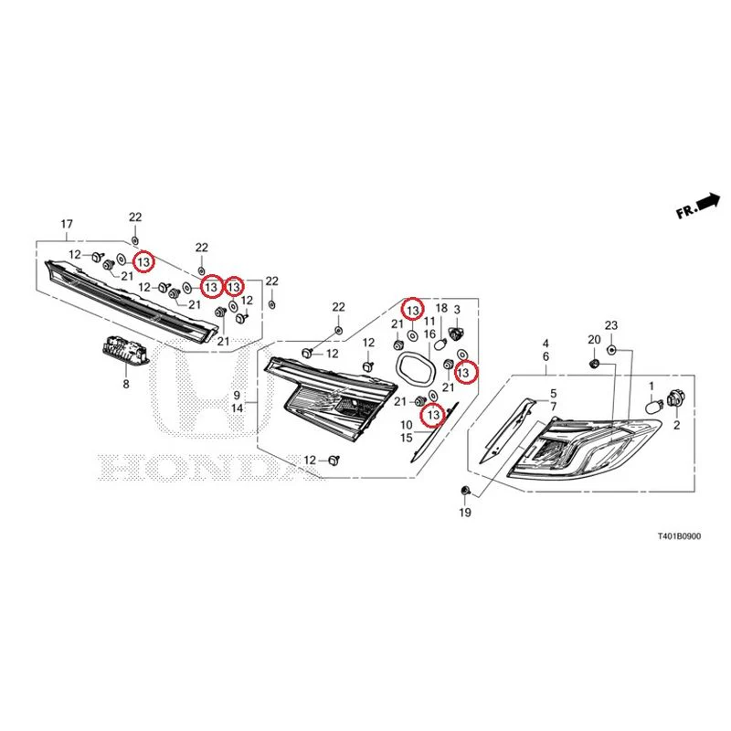 [NEW] JDM HONDA CIVIC FL5 2023 Tail Lights/License Lights GENUINE OEM - Image 14