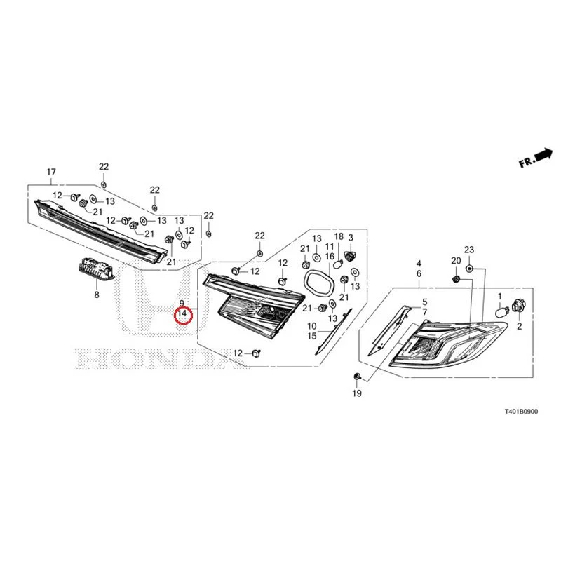[NEW] JDM HONDA CIVIC FL5 2023 Tail Lights/License Lights GENUINE OEM - Image 15