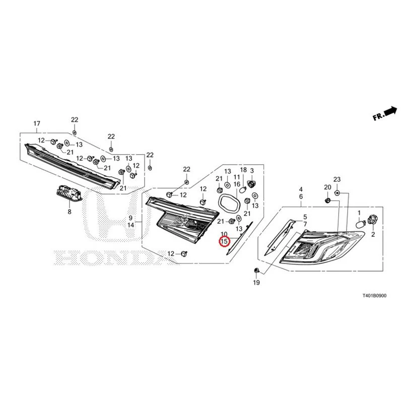 [NEW] JDM HONDA CIVIC FL5 2023 Tail Lights/License Lights GENUINE OEM - Image 16