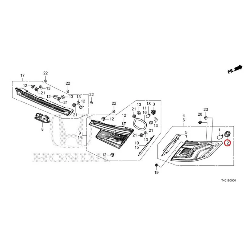[NEW] JDM HONDA CIVIC FL5 2023 Tail Lights/License Lights GENUINE OEM - Image 3