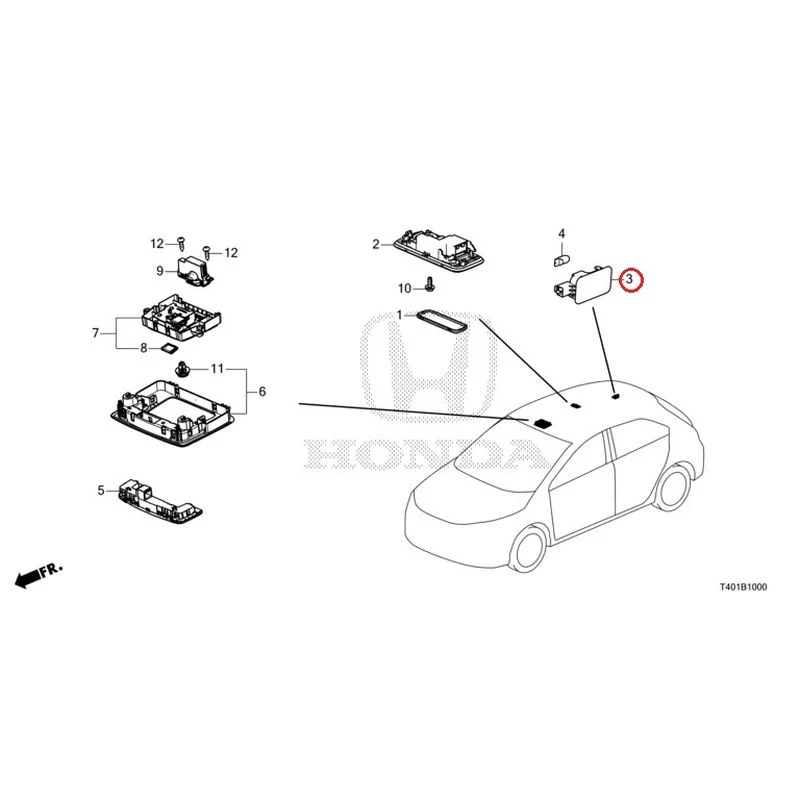 [NEW] JDM HONDA CIVIC FL5 2023 Interior Lights GENUINE OEM - Image 4