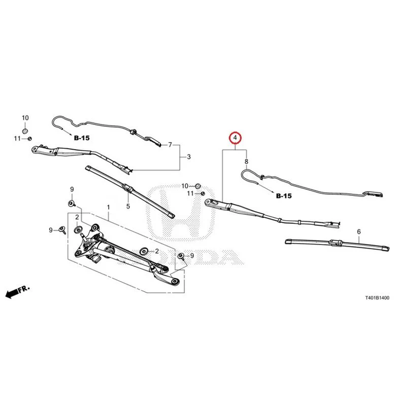 [NEW] JDM HONDA CIVIC FL5 2023 Front Windshield Wiper GENUINE OEM - Image 5