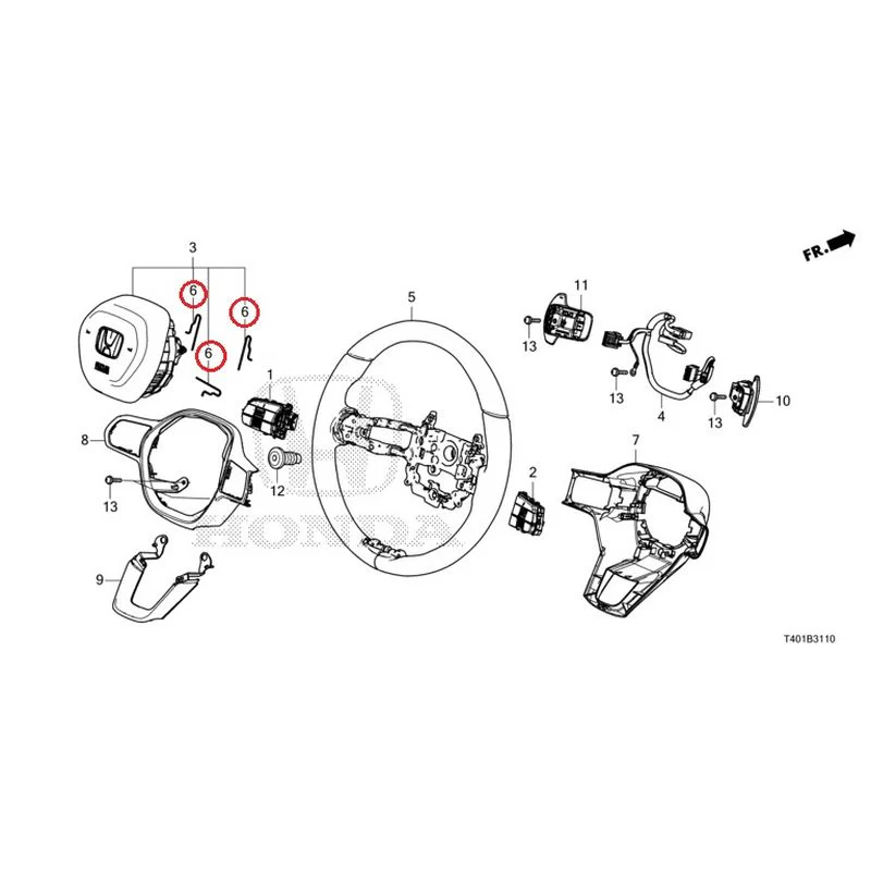 [NEW] JDM HONDA CIVIC FL5 2023 Steering Wheel (SRS) GENUINE OEM - Image 7
