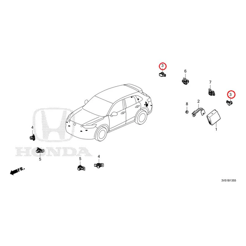 [NEW] JDM HONDA ZR-V e:HEV RZ4 2025 Parking Sensor GENUINE OEM - Image 10
