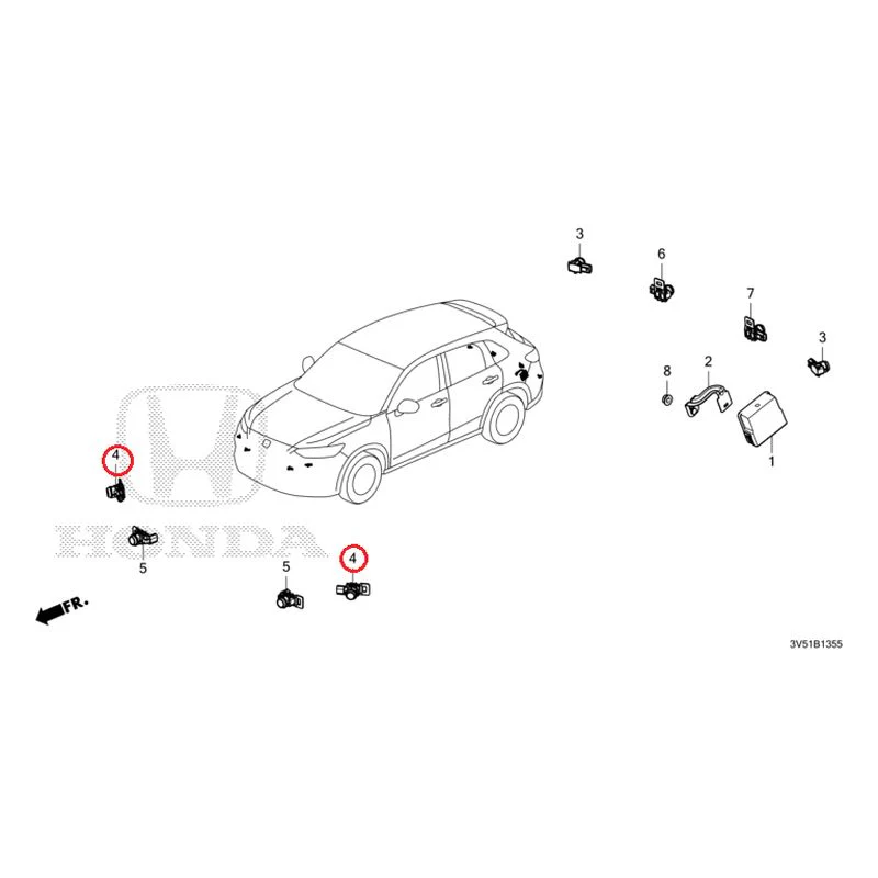[NEW] JDM HONDA ZR-V e:HEV RZ4 2025 Parking Sensor GENUINE OEM - Image 13