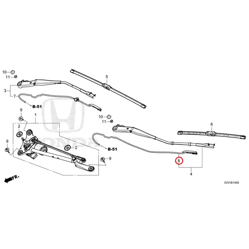 [NEW] JDM HONDA ZR-V e:HEV RZ4 2025 Front Windshield Wiper GENUINE OEM - Image 9