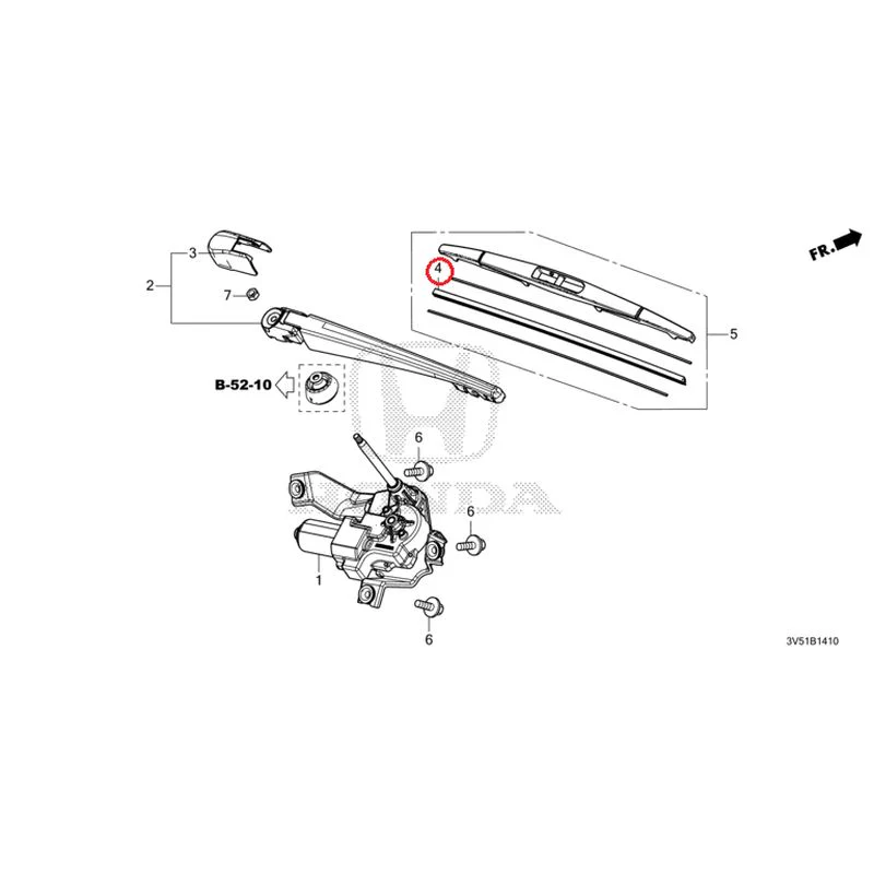 [NEW] JDM HONDA ZR-V e:HEV RZ4 2025 Rear Windshield Wiper GENUINE OEM - Image 5