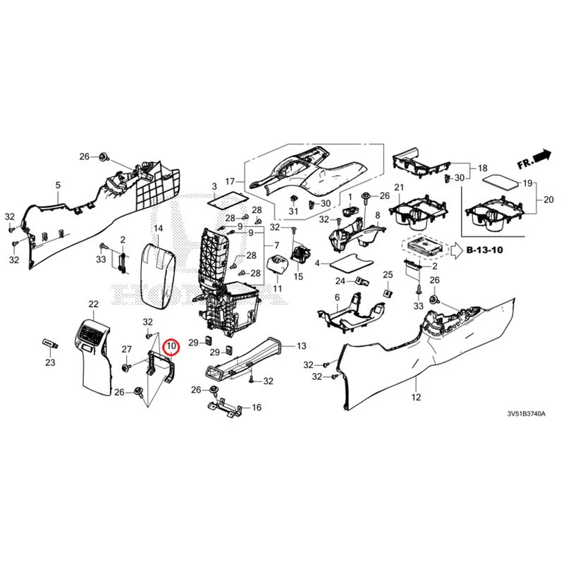 [NEW] JDM HONDA ZR-V e:HEV RZ4 2025 Console GENUINE OEM - Image 11