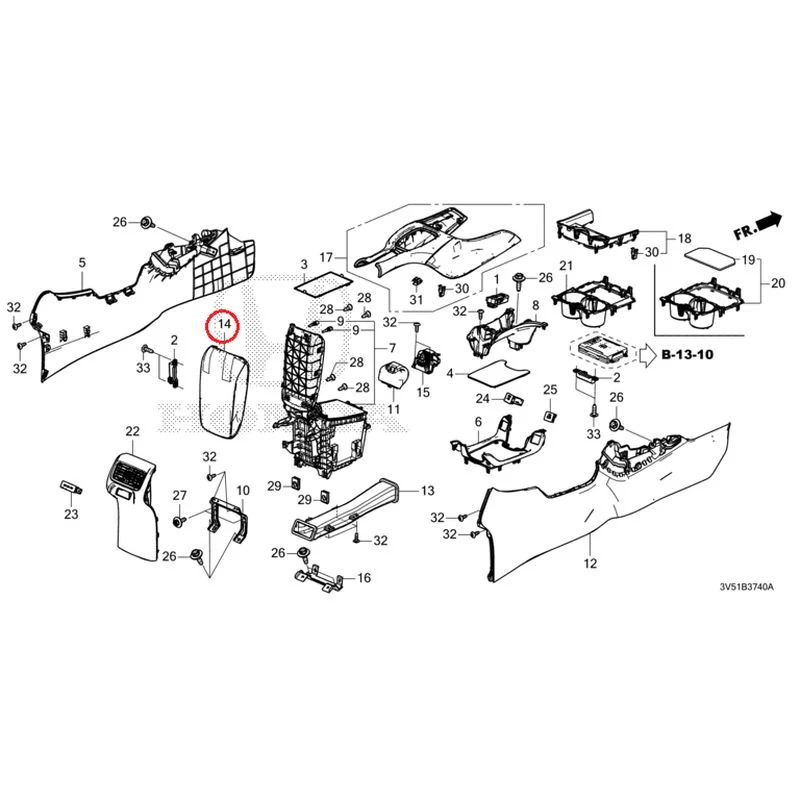 [NEW] JDM HONDA ZR-V e:HEV RZ4 2025 Console GENUINE OEM - Image 15