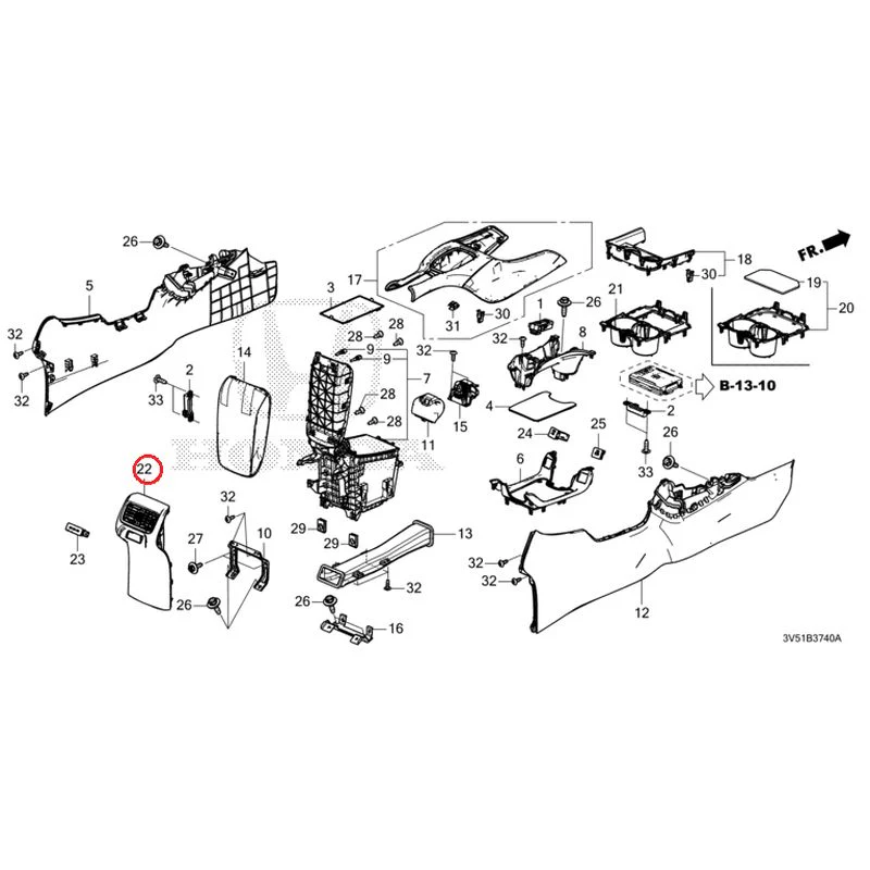 [NEW] JDM HONDA ZR-V e:HEV RZ4 2025 Console GENUINE OEM - Image 23